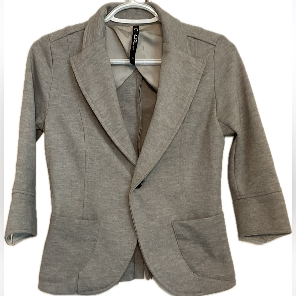 COCO RYLLY Girls Heather Gray  one button fitted Casual Blazer .